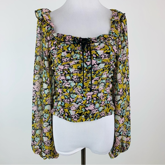 Free People Boho Mabel Floral Top XS - Picture 2 of 15
